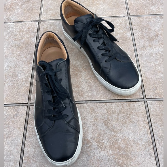 Greats Brooklyn The Royal black fine Italian leather sneakers